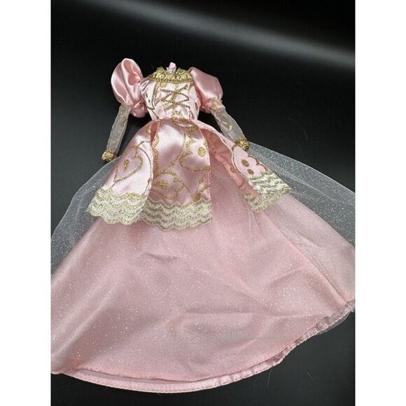 Mattel 1997 Barbie as Rapunzel Gown Dress Pink And Gold Costume 1990’s Vintage - Picture 1 of 12